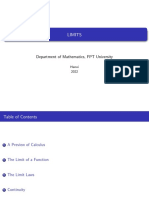 Limits: Department of Mathematics, FPT University