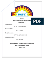 Electronic Devices and Circuits Assignment # 1