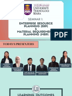 SEMINAR 1: ERP & MRP OVERVIEW