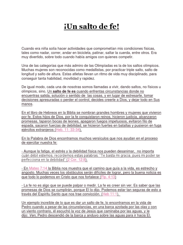 Un Salto de Fe | PDF | Jesús
