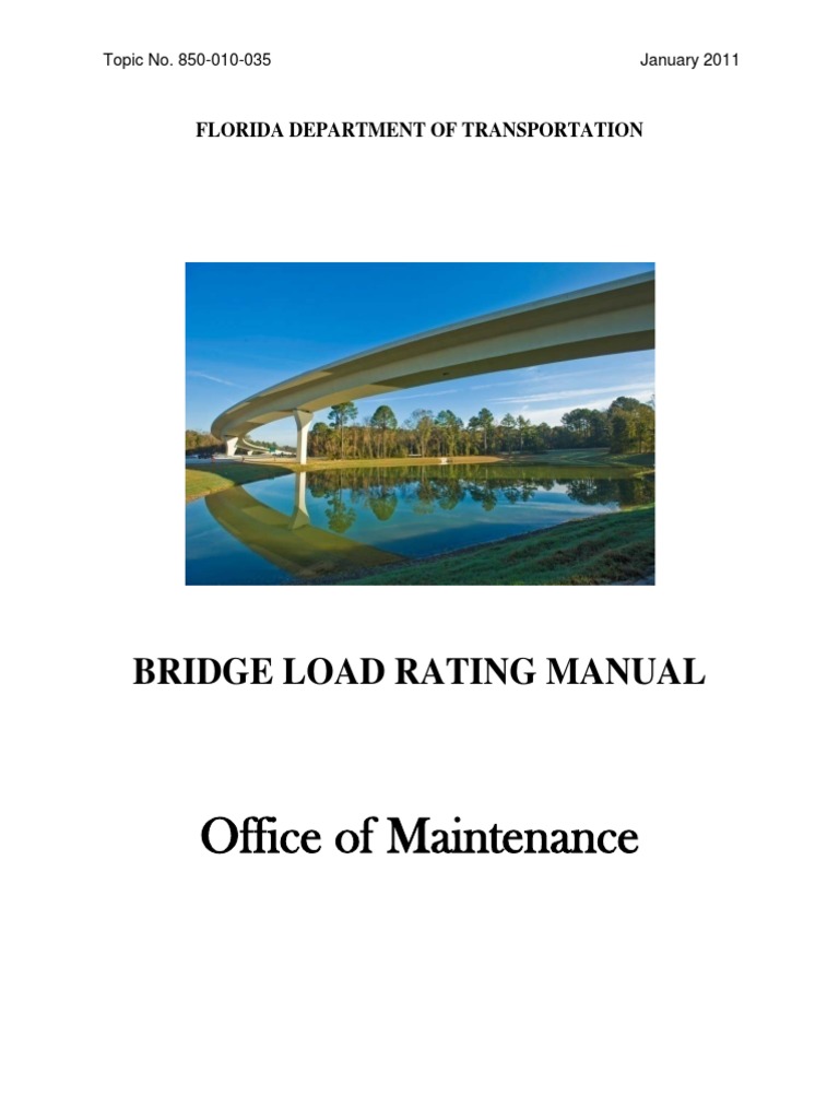 Office of Maintenance Bridge Load Rating Manual PDF Bridge