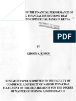 Koros - An Evaluation of The Financial Performance of Non Banking Financial Institutions