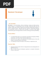 Backend Developer: Job Description