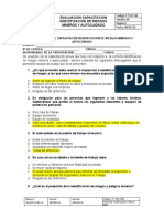 Respuesras de Evaluación Capacitacion Riesgos Mineros y Auctocuidado