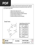 ENGI 3703 Surveying and Geomatics: Example Traverse