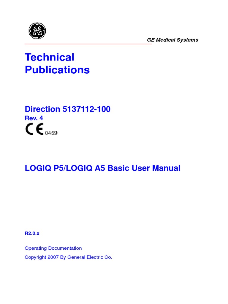 GE Logiq P5 A5 User Manual PDF International Electrotechnical Commission Medical Device