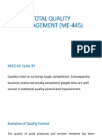 Total Quality Management (Me-445)