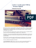 Come Convertire I Vecchi Nastri VHS in Formato Digitale