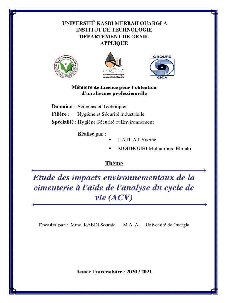 Impact environnemental de la cimenterie | PDF | Analyse du cycle de vie ...