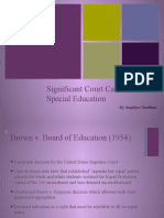 Significant Court Cases in Special Education: by Angelyn Cheatham