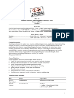 MSE 411 Methods of Science and Mathematics Teaching II (2-2) 3 Course Syllabus Fall 2021 Instructor