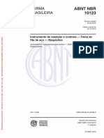 ABNT NBR 10123 - Instrumento de medição e controle — Trena de fita de aço — Requisitos