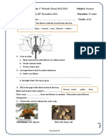 Grade 3A Nov Science Exam