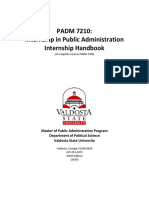 PADM 7210: Internship in Public Administration Internship Handbook