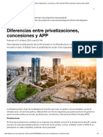 Diferencias Entre Privatizaciones, Concesiones y APP - Gestión Pública - Apuntes Empresariales - ESAN