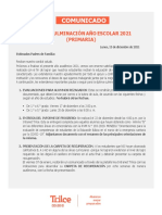 Comunicado Fin de Año 2021-Primaria