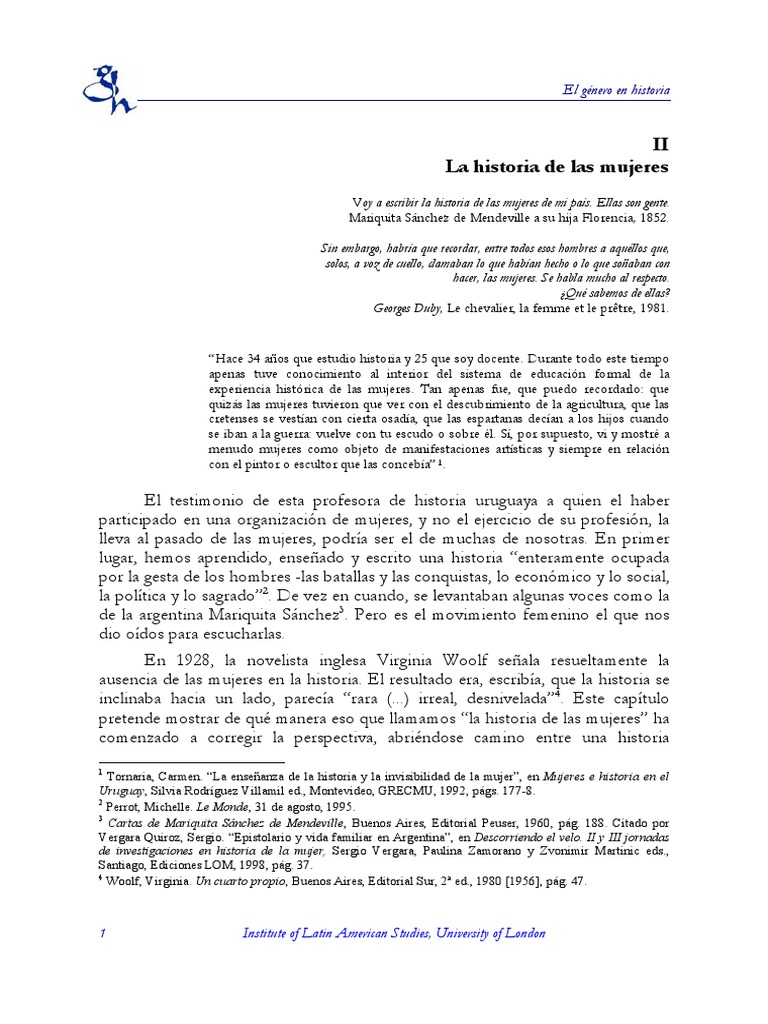 Historia de las mujeres en el género | PDF | Mujer