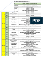 Academic Calender (For Class 9) : Month