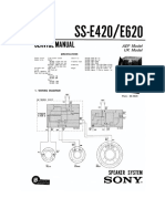 Sony SS E 420 service manual