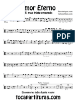 Sheet Music For Viola Etern Love Partitura de Eterno Amor para Viola en Clave de Do Por Juan Gabriel, Versión de Rocío Durcal-1