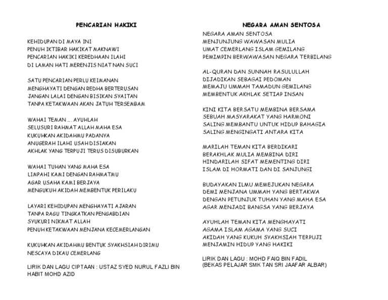 Lirik Lagu