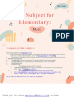 Art Subject For Elementary:: Music