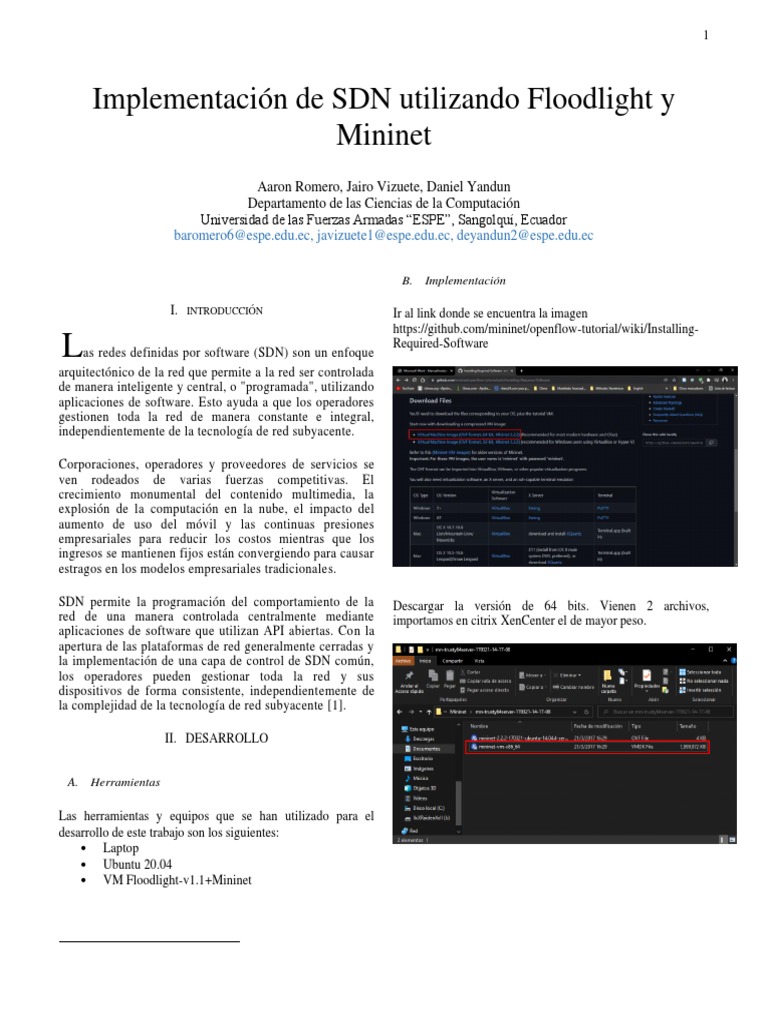 Implementación de SDN con Floodlight | PDF | Informática | Gestión de ...