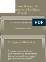 Using Microsoft Project For Implementation of Six Sigma Projects