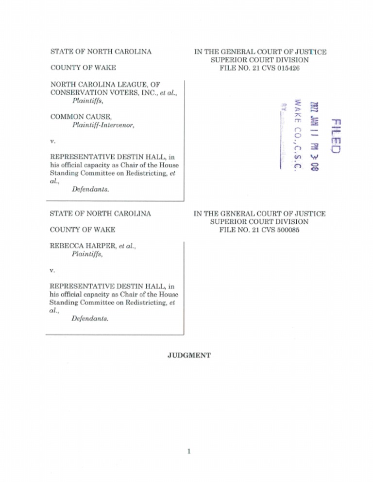 Wake County Circuit Court Rules in Redistricting Challenge | PDF | Voting  Rights Act Of 1965 | Appeal