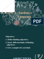 GRADE 3 - Sardonyx Language