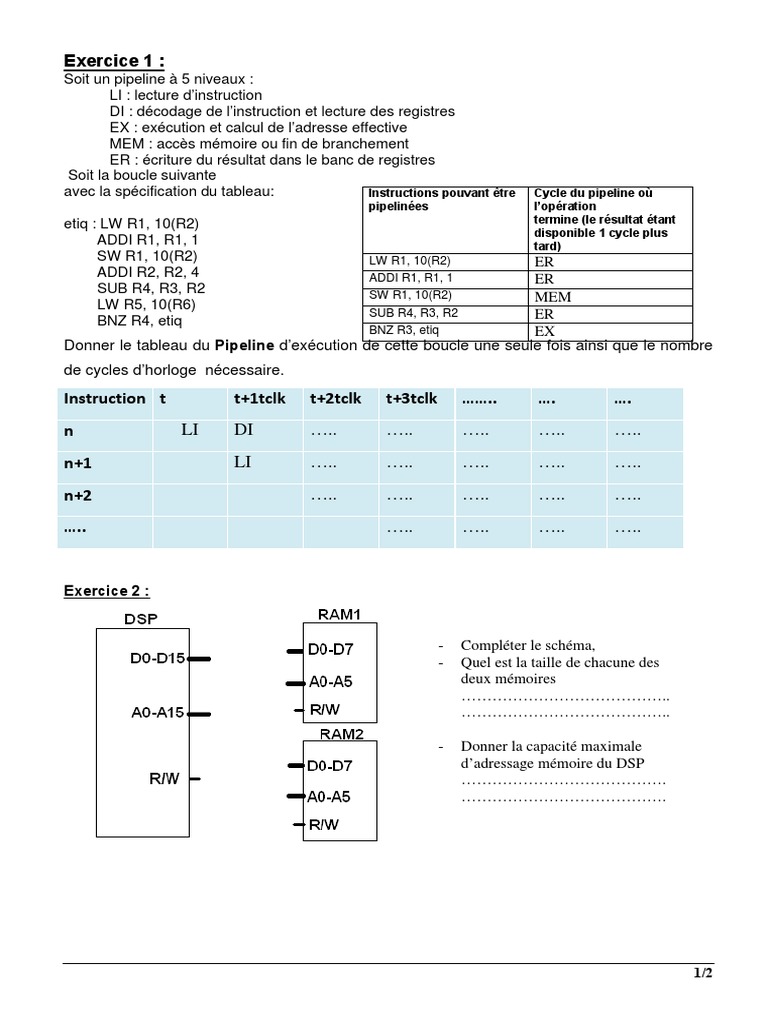 TD2 - P API | PDF | Processeur de signal numérique | Circuit intégré