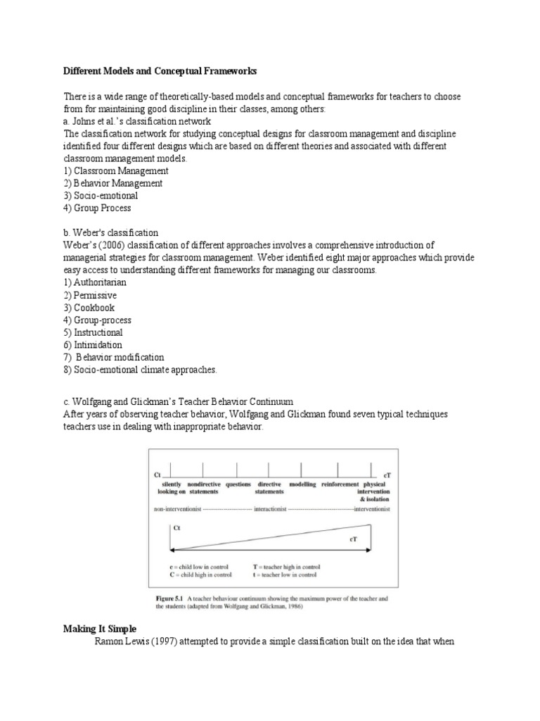 Different Models and Conceptual Frameworks | PDF