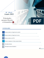 LF 2022 - Principales Mesures Fiscales Et Douanières