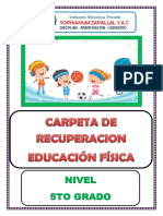 Carpeta de Recuperacion Educacion Fisica 5to Grado ..