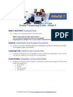 Grade 7 Elearning Guide - Week 5: Math 7 and Preap: Compare Data