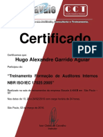 Hugo - AUDITOR INTERNO NORMA NBR - ISO 170252005 - 2016