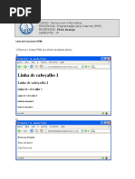 Exercicios HTML