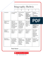 Rubrics in Grading Autobiography