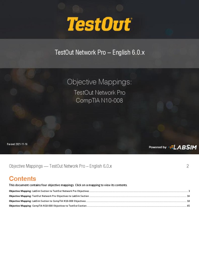 Objective Mappings Testout Network Pro Enus 6 0 X Download Free
