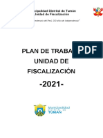 PLAN DE TRABAJO UNIDAD DE FISCALIZACIÓN