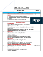 DKP MB Syllabus: Basic Electronics