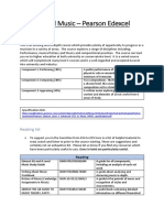 A-Level Music - Pearson Edexcel: Reading