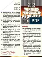 2022 Winners Personalized Prophetic Declaration