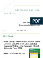 English Listening and Com Position: Prof. Shao Guangqing