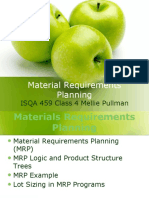 Material Requirements Planning: ISQA 459 Class 4 Mellie Pullman