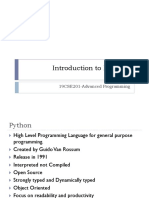 Introduction To Python3: 19CSE201-Advanced Programming