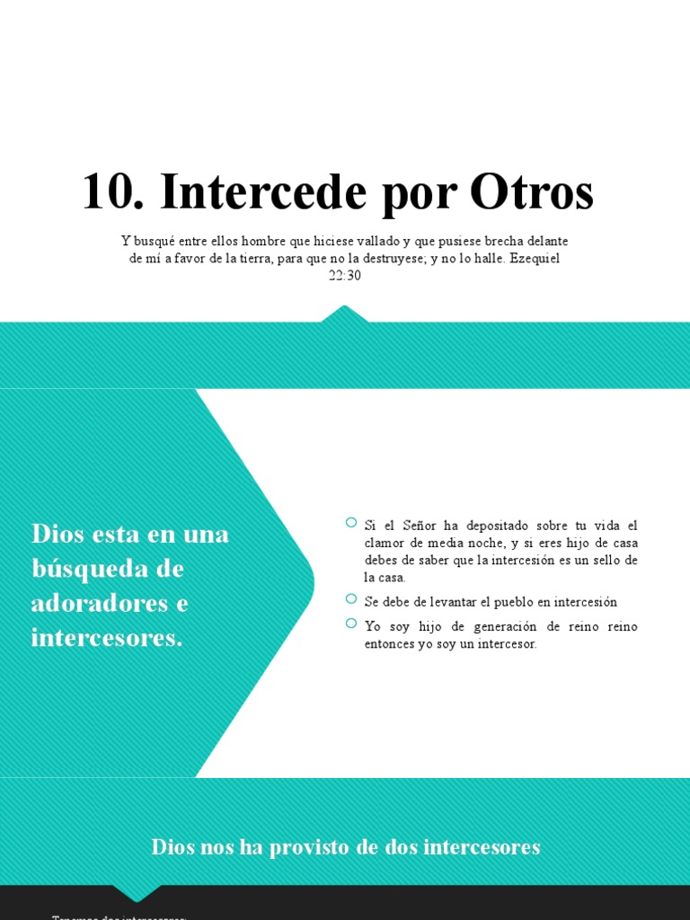 10 Intercede Por Otros | PDF | Oración | Intercesión