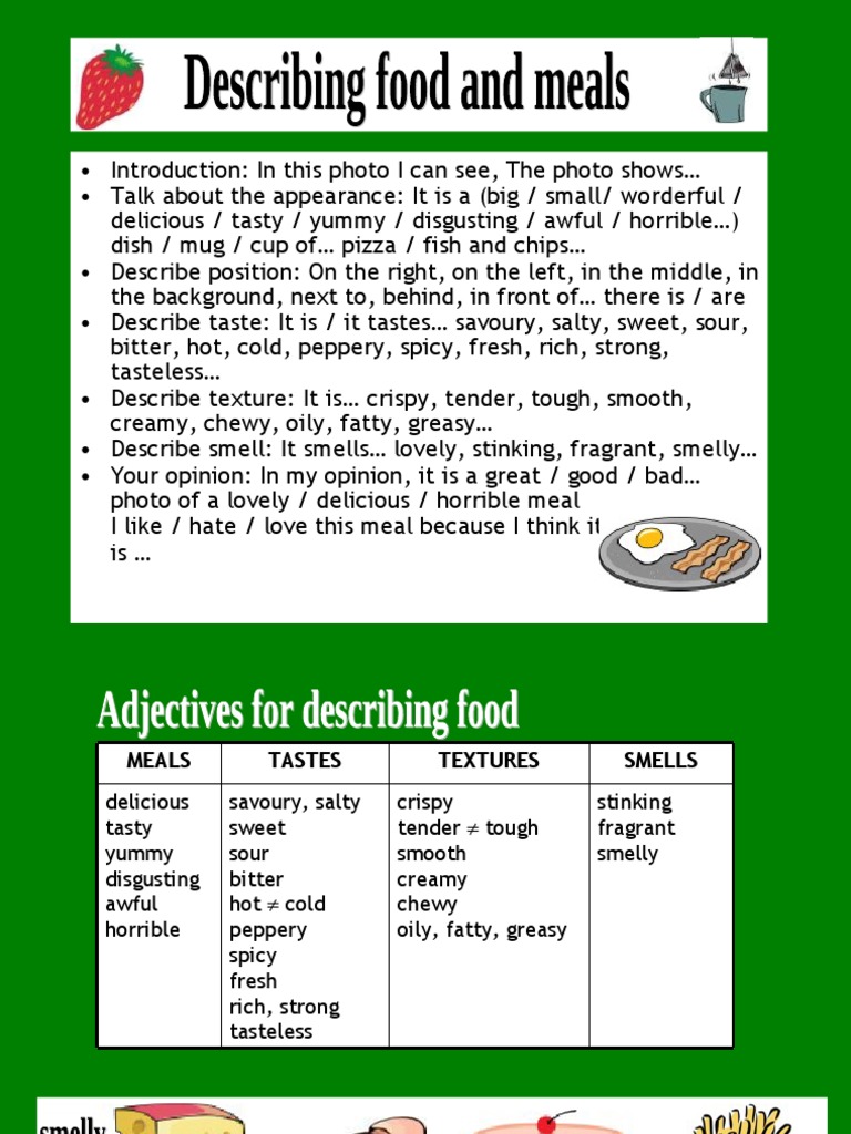 Describing Food 111113133124 Phpapp01 | PDF | Foods | Eating Behaviors ...
