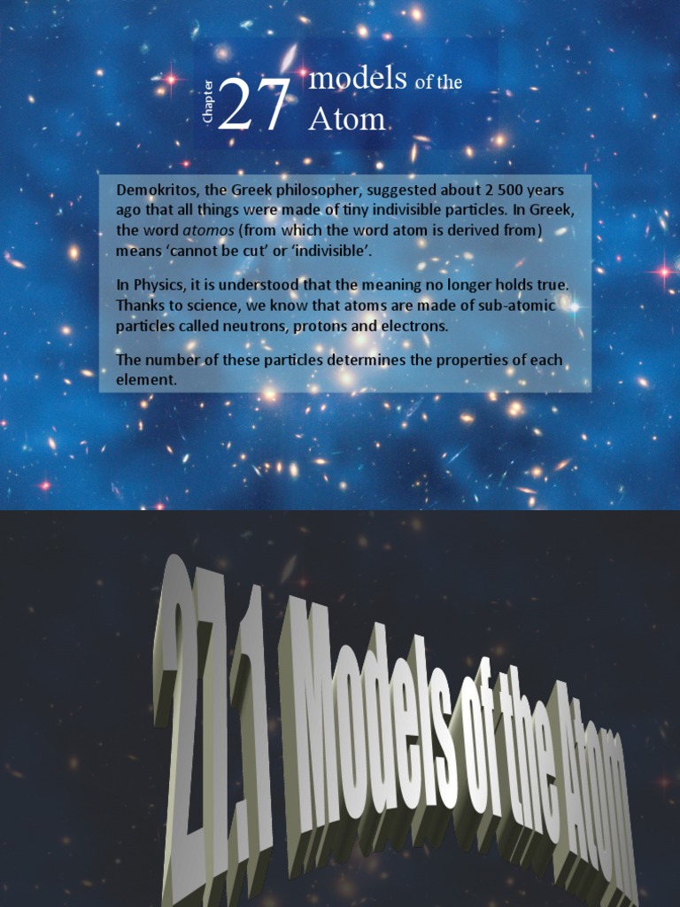 Models of the Atom: Historical Discoveries | PDF | Atoms | Atomic Nucleus