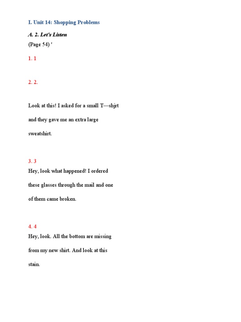 Common Shopping Problems | PDF